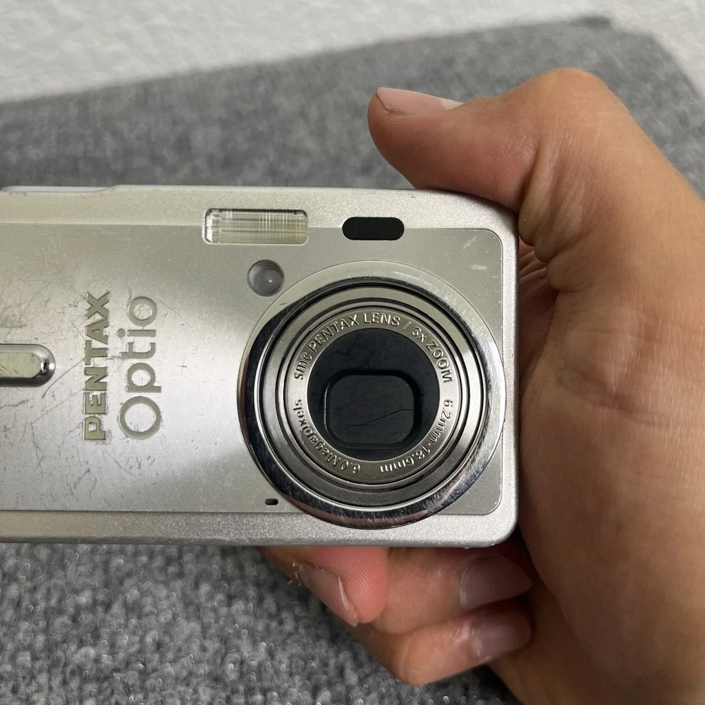 Pentax Optio S6 6MP Digital Camera Silver Untested As-Is
